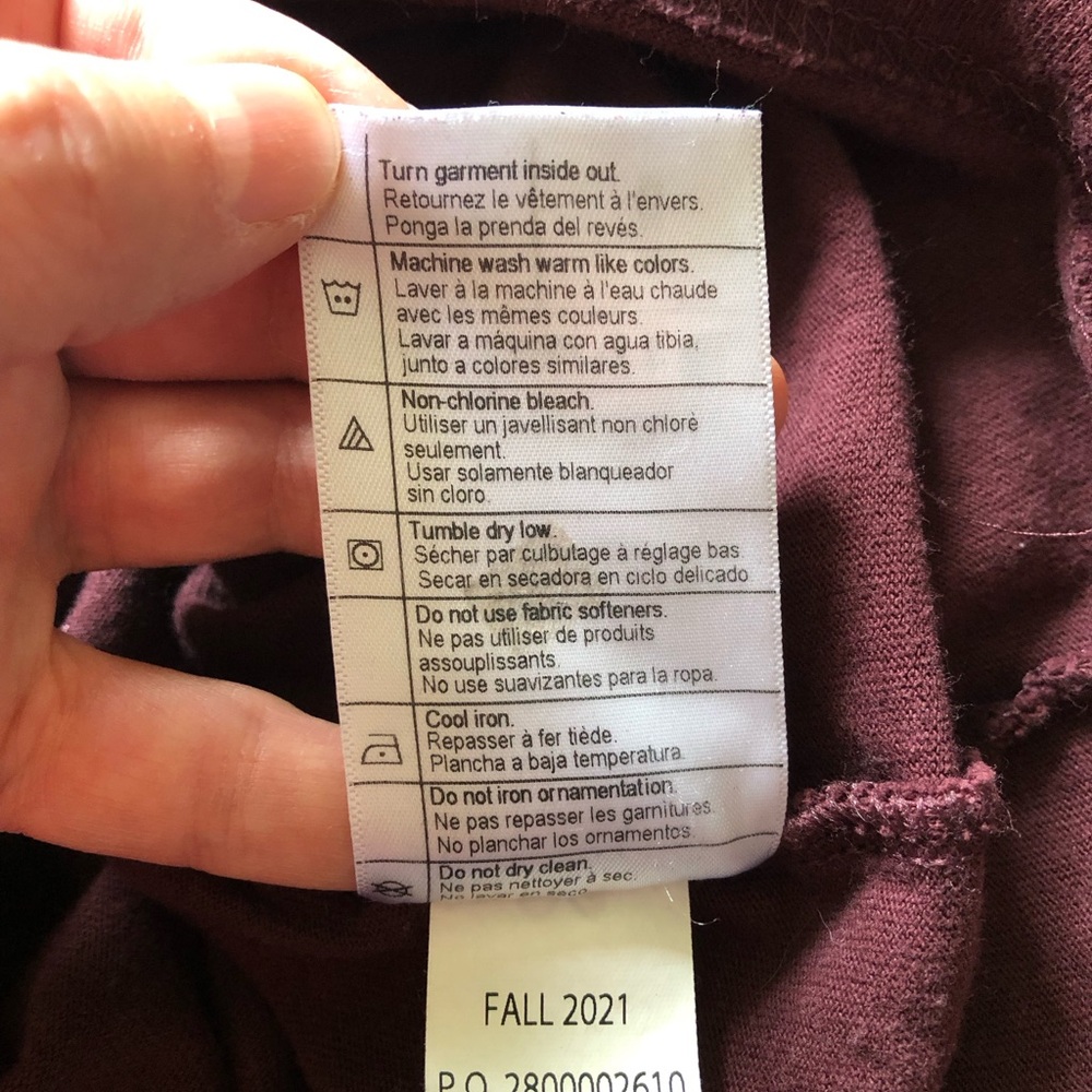 Men’s Carhartt Maroon Long Sleeve Cotton Tee Logo Loose Fit ‘True to This’ - Picture 6 of 7